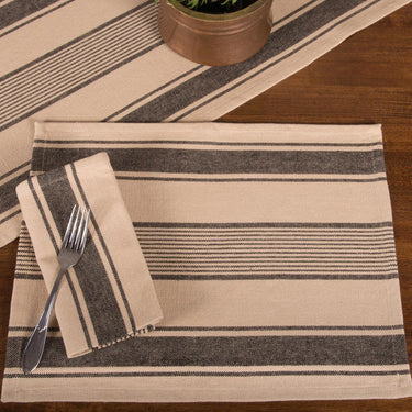 Up Country Stripe Placemat Set of Six PM166011 - The Fox Decor